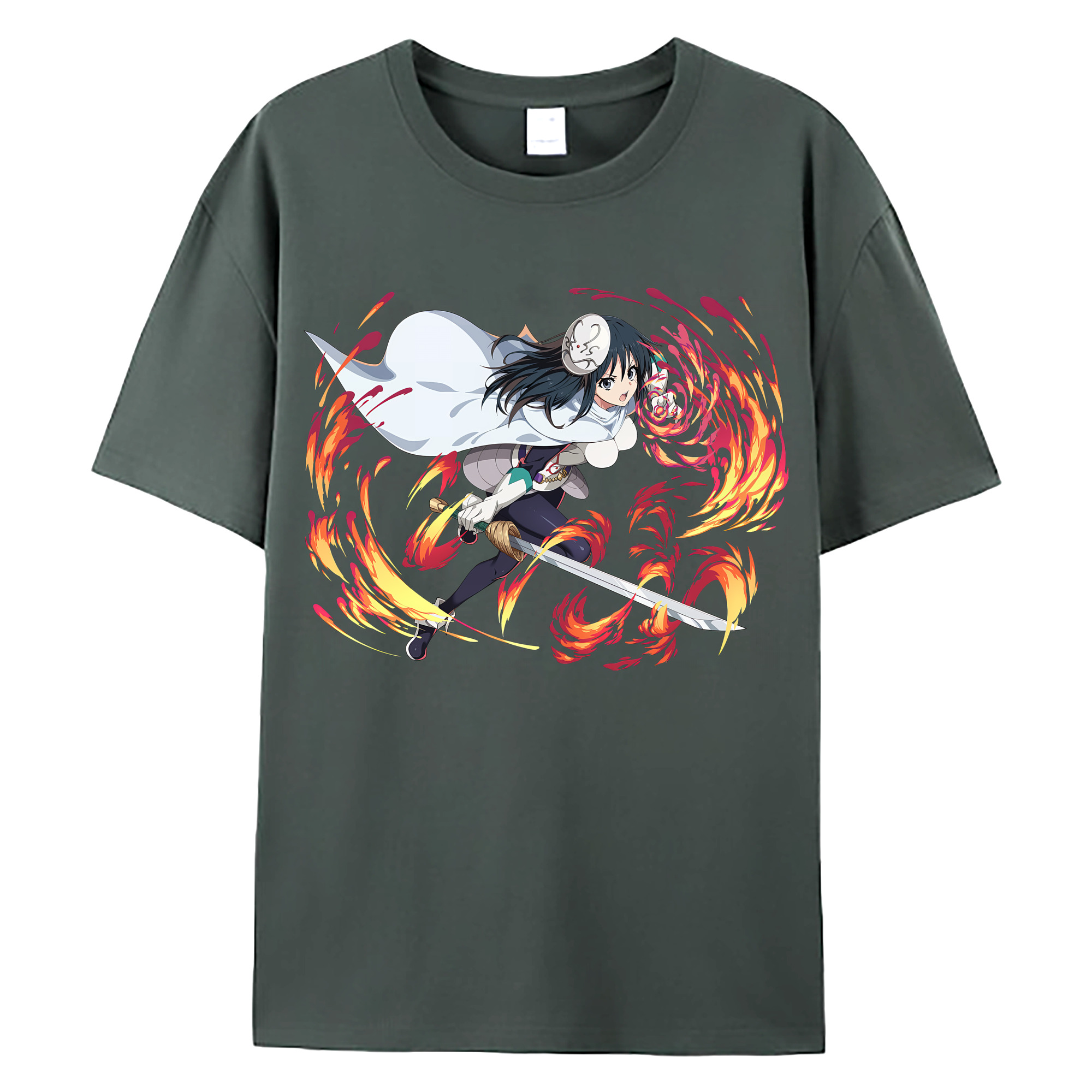 （画像用） 転スラ Regarding Reincarnated to Slime 綿100％ メンズ半袖Tシャツ｜肌触りやわらか＆通気性
